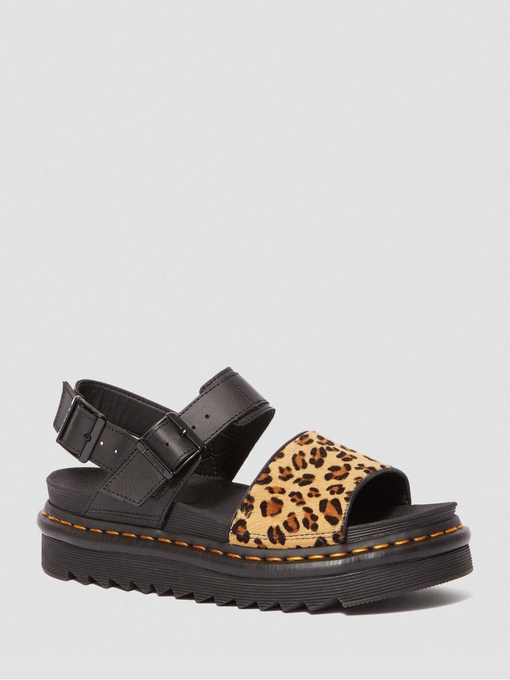 De Martens. VOSS ANIMAL PRINT LEATHER STRAP SANDALS size 9 - Picture 6 of 10